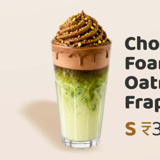 Chocolate Cold Foam Pistachio Oatmilk Matcha Frappe